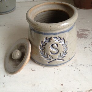 Stoneware Salt Cellar with Lid image 2