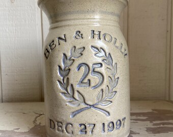 Personalized Wedding and Anniversary Pottery Gifts #25thAnniversary