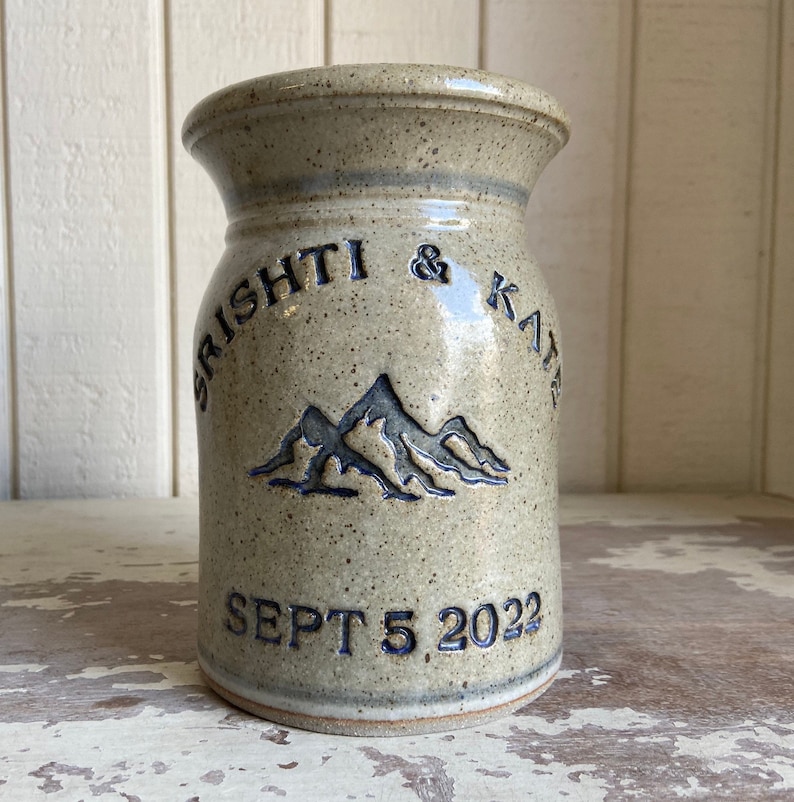 Personalized Wedding and Anniversary Pottery Gifts mountains Etsy