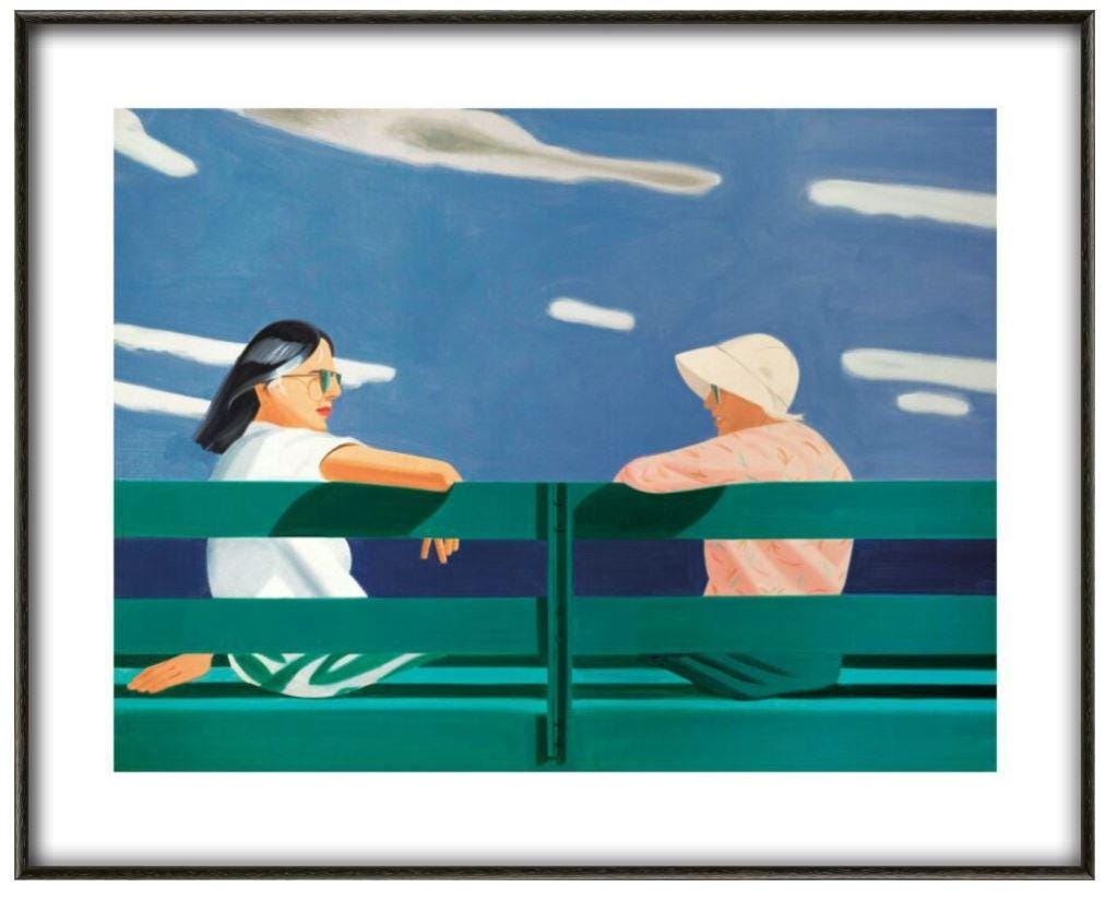 Alex Katz - ポスター ALEX KATZ RARE 1978 LITHOGRAPH PRINT FRAMED EXHIBIT POSTER