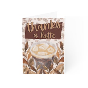 Schickes Kaffee-Grußkarten-Set - Latte, Espresso, Coffee Shop Vibe - Perfekt für Danke, Geburtstage, Freunde, Kunstliebhaber und mehr!