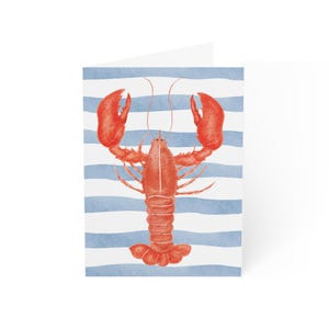 Lobster-Themed Greeting Cards, Coastal Decor, Marine Life Stationery, Perfect for Birthdays, Thank You Notes, Ocean Lovers