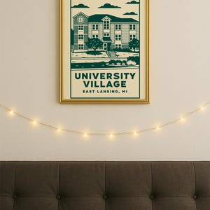 University Village Apartments | Michigan State University | University Apartments | Digital Download Poster 4x6, 5x7, 8x10