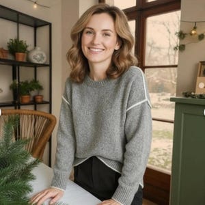 Oversized Cropped Strickpullover: Weicher Italienischer Strick - Relaxed Fit Bild 2