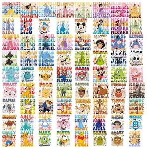 70+ Vintage Cartoon Characters Png Bundle, Family Vacation png, Family Trip Png, Vacay Mode Png, Magical Kingdom Png, Birthday Boy Gift