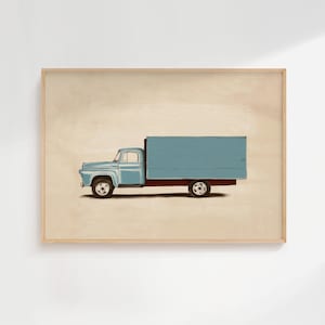 Printable Nursery Wall Art Truck Printable Vintage Nursery Poster Boys Room Printable Whimsical Nursery Decor Kids Room Decor