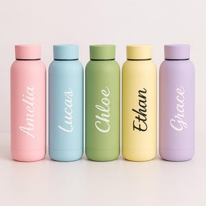 Personalised Insulated Water Bottle - Perfect for School, Travel, Office, Gym....Anywhere - 500ml Water Bottle- Back To School Essential