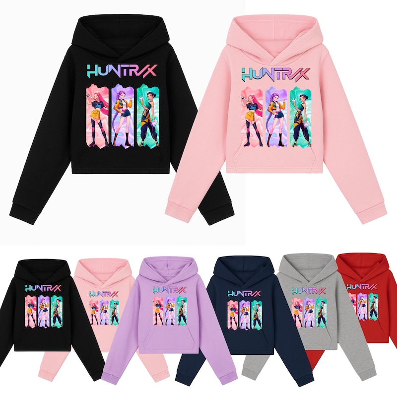 Sweat à Capuche Kpop Pour Fille - Hoodie Imprimé DDemons HHunters Huntrix - Style Streetwear