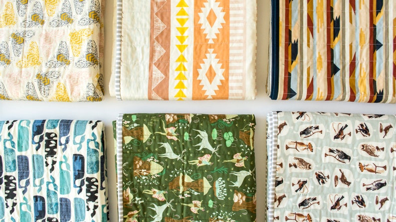 Bright Floral Whole Cloth Quilt