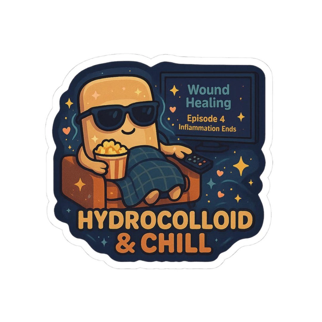 Hydrocolloid & Chill Stickers, Fun Laptop Decor, Wound Healing Humor ...