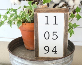 Mini Date Sign - Anniversary - Tiered Tray - Farmhouse Decor