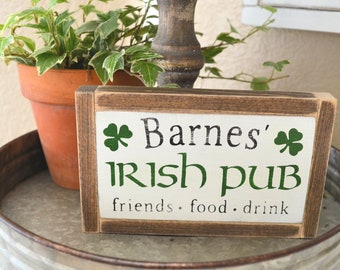 Irish Pub Mini Sign - Personalized Tiered Tray Decor