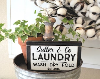 Mini Laundry Sign - Tiered Tray Signs - Laundry Room Decor