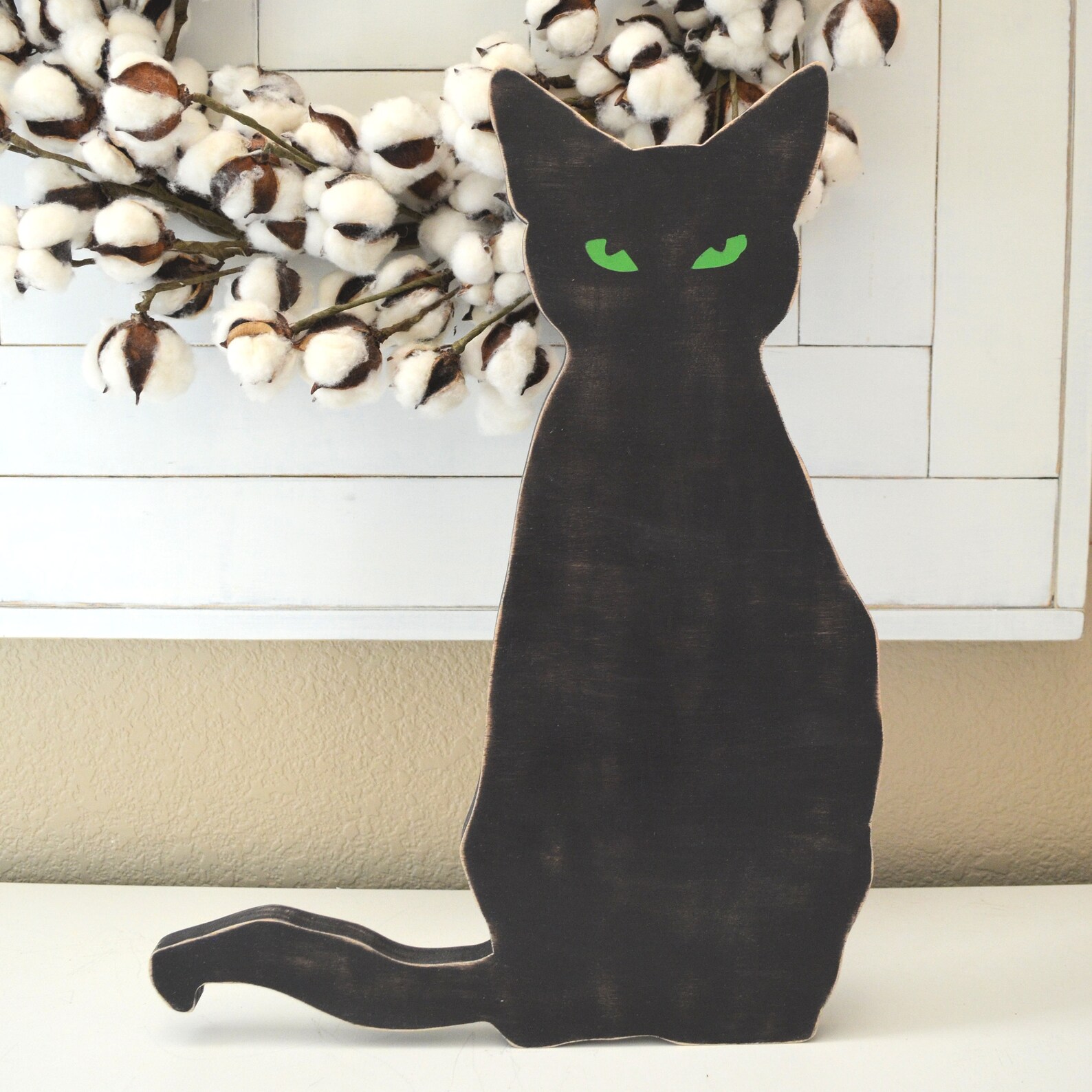 Black Cat Halloween Decoration - Etsy