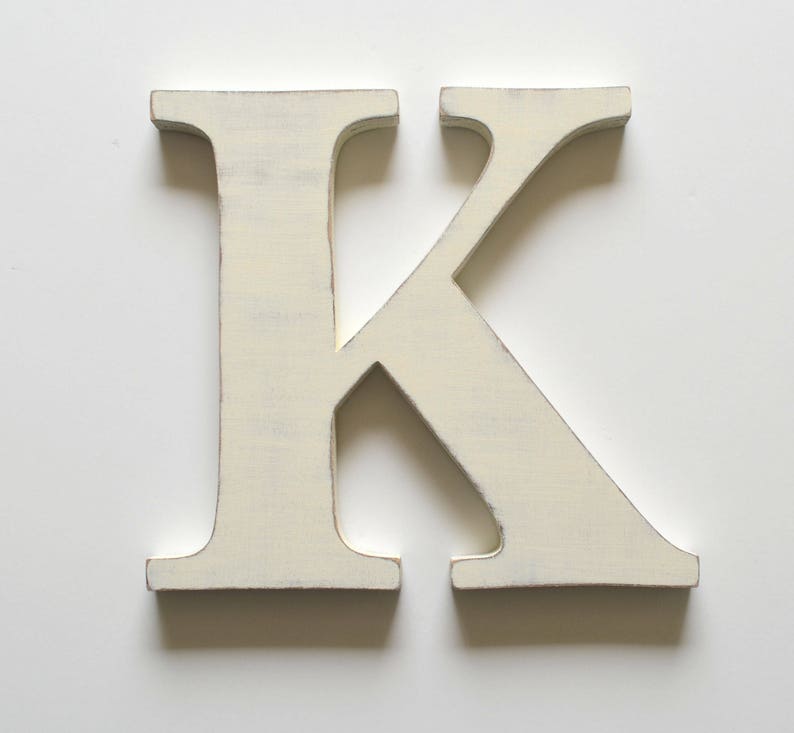 Wooden Letter K 12 Inch Nursery Wood Image 0