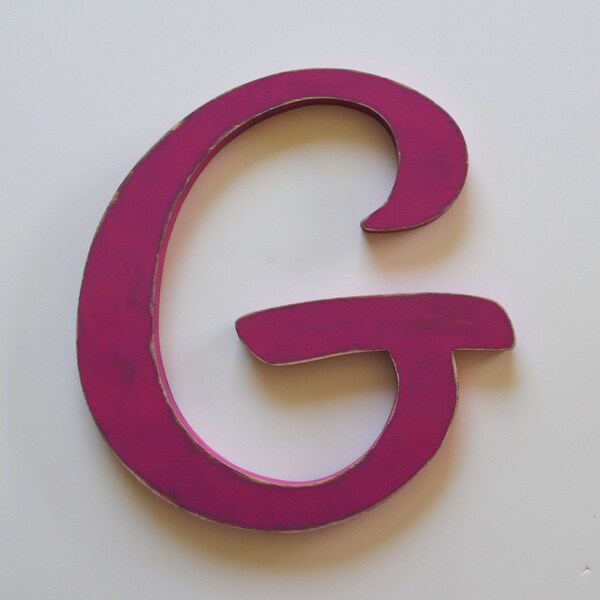 Letter G, wooden letter, 8 inch