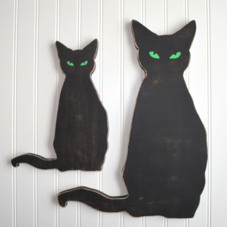 Black Cat Halloween Decoration Etsy