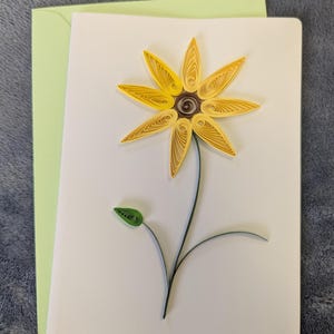 Sun Flower Greeting Card, Quilling Greeting Card, Hand Made Greeting Card