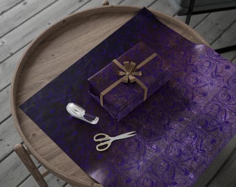 Purple Gothic - Elegante Geschenkpapier, Geschenkpapier, Urlaub, Geburtstag, besondere Ereignisse, Party Decor
