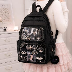 emo mini backpacks Bat Purse Gothic: Leather Backpack Goth Backpack With Wings Mini Bookbags for Women Satchel Shoulder Daypack Black Fashion, Travel Halloween Goth Bag : Clothing, Shoes & Jewelry Backpack is entirely decorated with faux leather string.Under the flap there is strong leather puller black and pink emo/scene stars