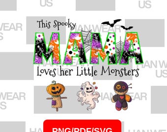 Mama Halloween Ghost Design: Spooky Mom PNG SVG PDF File