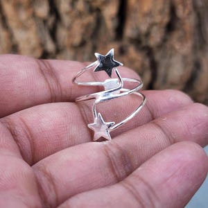 Sterling Silver Star Ring Handmade Choose Your Size Custom Made To Order 925 Star Ring Boho Ring Star Band Ring, Minimalist Ring, Gift Love