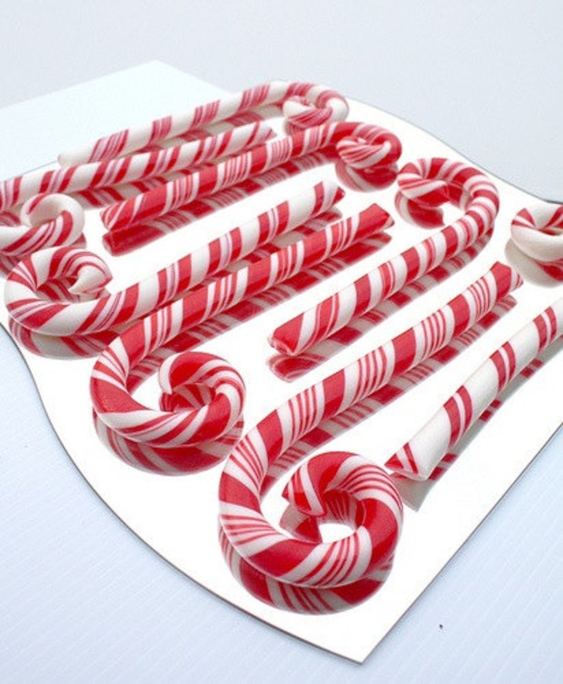 8 Custom Artisan Candy Canes Chunky 10 Size Your 