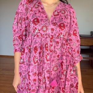 Block Print Mini Dress