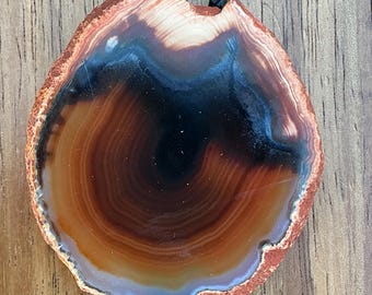 Natural Agate Bolo Tie;Handcrafted