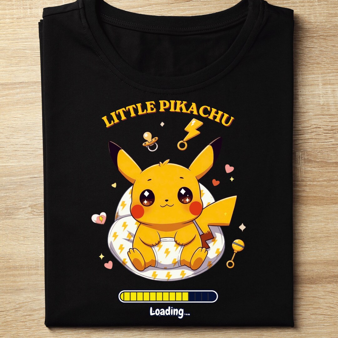 Pikachu Loading Little Pikachu Loading PNG SVG | Baby Shower Sublimation Art (digital ...