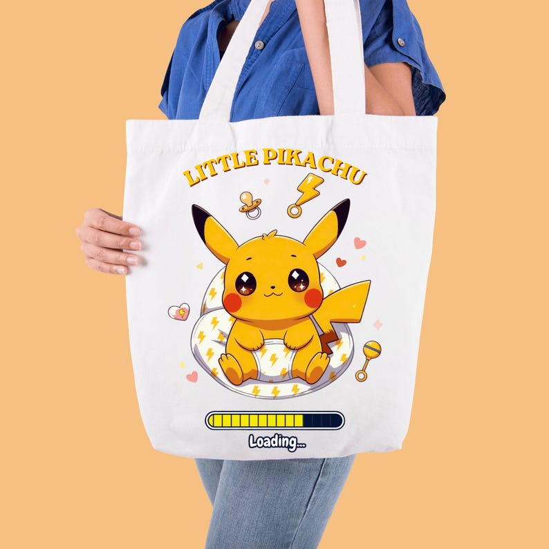 Pikachu Loading Little Pikachu Loading PNG SVG | Baby Shower Sublimation Art (digital ...