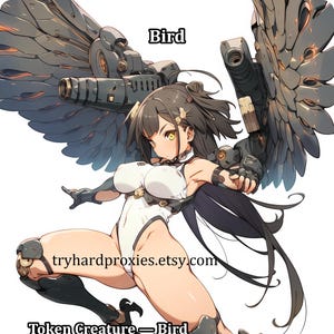 1/1 Bird [Flying] Token (Double Sided) - Custom Playtest Card