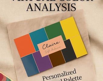 Virtual Color Analysis | Personalized Color Pallet | Custom Color Consultation | Unique Gifts for Her | Custom Gifts for Her | Style Guide
