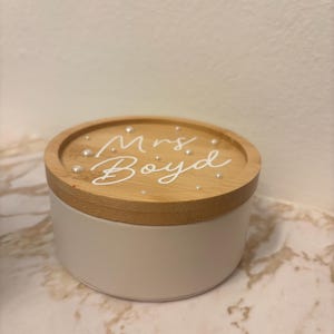 Personalized Bridal Jewelry Box, Custom Bride Gift, Mrs Jewelry Organizer, Bridal Shower Gift, Wedding Keepsake Box, Engagement Gift for Bri image 4
