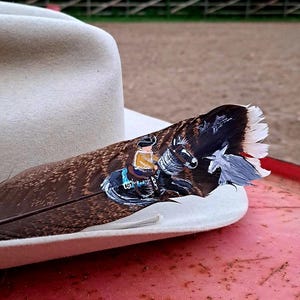 Cutting horse hat feather