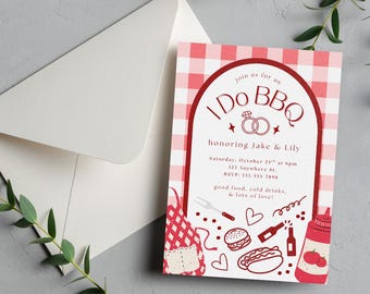 Rustic I Do BBQ Invitation: Engagement, Shower, Rehearsal (Digital Download)