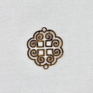 Large Ram Cutout Hmong charm - 18k Gold Plated
