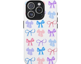 Pastel Bow Pattern Tough Case | Cute Ribbon Phone Cover