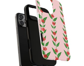 Red Floral Vine phone case | Tough Magnetic Case