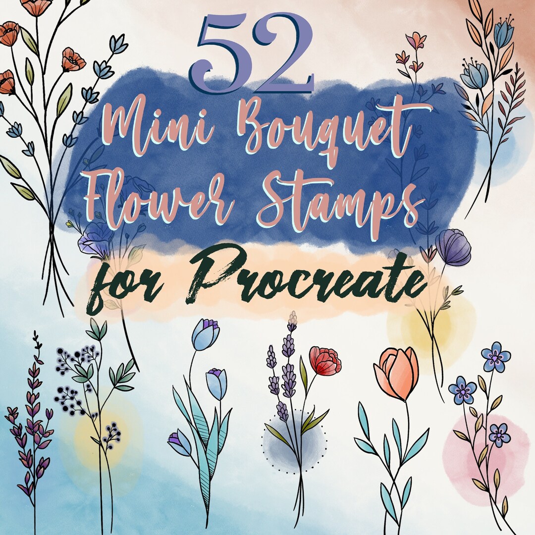 Mini Flower Bouquet Brush Stamps for Procreate - Etsy