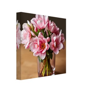 Beautiful Pink Flower Canvas - Floral Home Decor