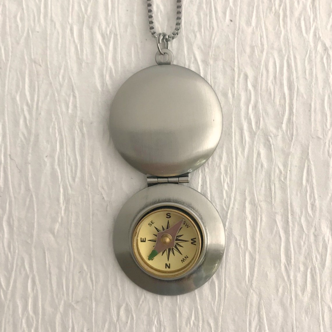 Working Compass Locket Necklace real compass necklace Etsy