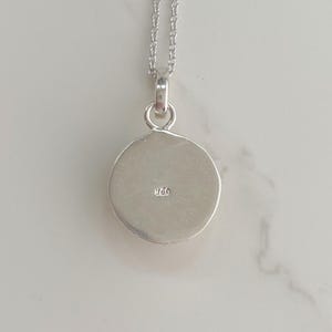 Tiny Sterling Silver Working Compass Necklace with engraving, functional compass pendant, personalized travel gift image 4