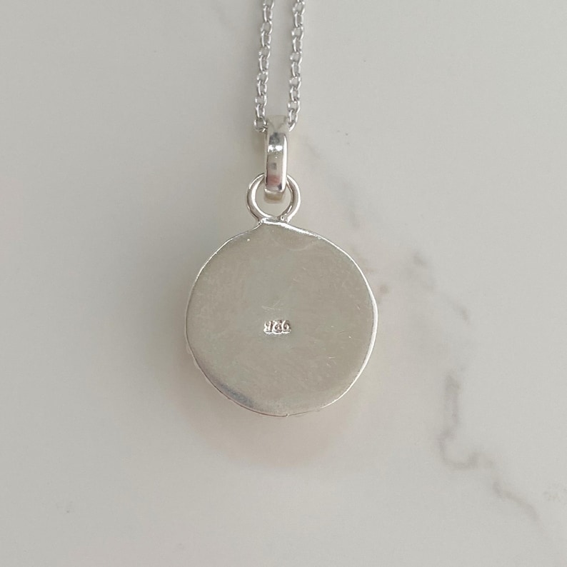Tiny Sterling Silver Working Compass Necklace with engraving, functional compass pendant, personalized travel gift image 4