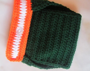 Miami Hurricanes Diaper Cover - Football Baby - Choose Any Team Color -