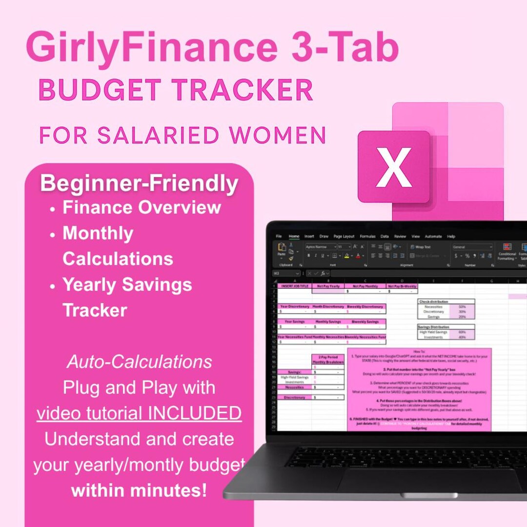 Beginner-friendly Budget Maker and Tracker for Salaried Women | 3-tab ...