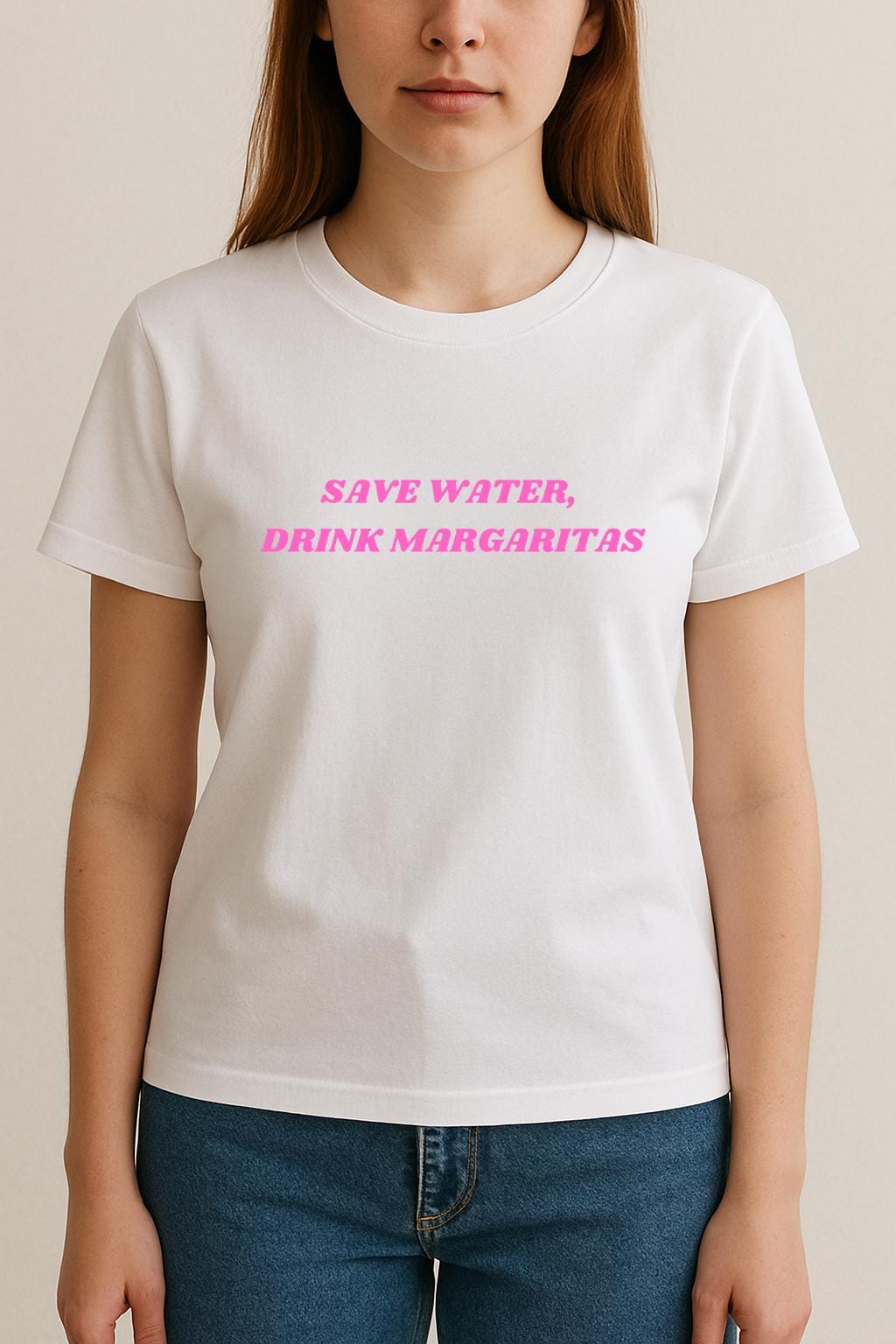 Y2KグラフィックTシャツ | 「水を節約して、マルガリータを飲もう」シャツ | キュートなレトロスローガントップ | 2000年代風の美的Tシャツ  | ブラックまたはホワイト - Etsy 日本, image size:1024x1536