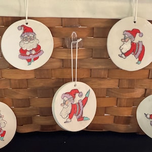 yoga Santa Christmas ornaments