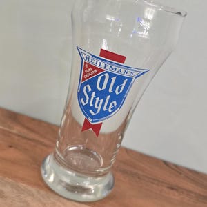 Vintage Heileman’s Old Style Beer Glass – Barware Pint Glass – Breweriana Advertising Collectible