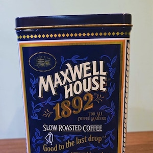 Vintage Maxwell House Coffee Tin: 100 Year Anniversary Collectible